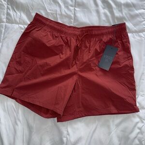 NWT VRST Men’s 5in Everyday Drawstring Shorts in Desert Rust Size Large